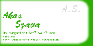 akos szava business card